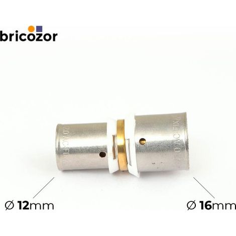 Raccord PER à sertir - Union réduite - diamètre 12/16 mm - BOUTTÉ
