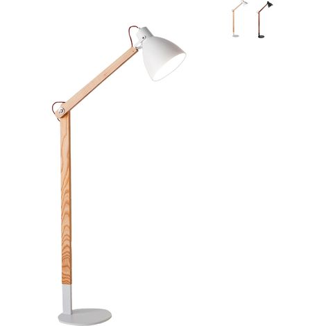 Lampadaire Sveva En Métal Et Bois De Frêne, Hauteur Réglable Jusqu'À 180 Cm, Douille E27, Design Moderne Et Élégant Pour L'Éclairage Intérieur (1/5)