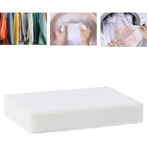 Lingette Absorbante de Couleur Anti-Transfert Fibre Durable Multi-Uses Maison Voyage Machine à Laver Safe sans Substances Nocives Pack 1 Paquet x Lingette Absorbante de Couleur pour Laverie (1/5)