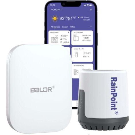RAINPOINT – Drahtloser digitaler Regenmesser mit WLAN für präzise Niederschlagsmessung über Smart Gateway Hub (im Lieferumfang enthalten) – Nur 2,4-GHz-WLAN (1/5)