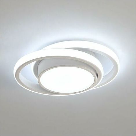 LED ceiling light, 30W luminaire, 29cm diameter round modern design ceiling light for corridor balcony bedroom hallway, natural light 4000K (1/5)