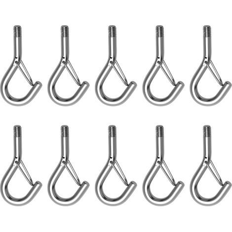 Lot de 10 crochets à vis M4 avec boucle à ressort pour composants d'embrayage (1/5)