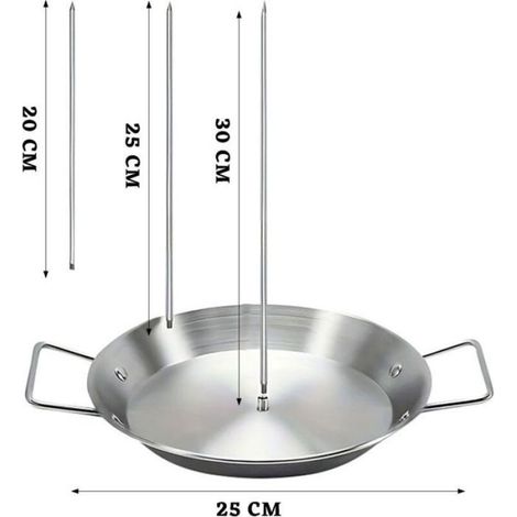 Plaque de cuisson verticale en acier inoxydable 304 avec brochettes Convient pour griller des brochettes de viande, des roulés de (1/5)
