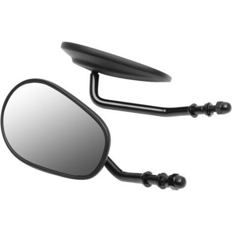 Motorcycle mirrors compatible with Harley mirrors premium all-metal 883 Harley mirrors (black) (1/4)
