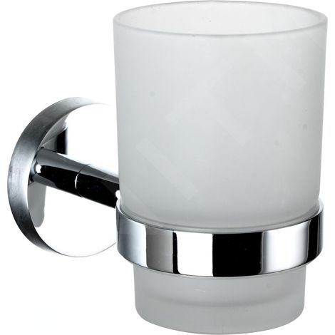 kielle Oudee - Verre pour brosse à dents et dentifrice, verre mat / chrome 40002010