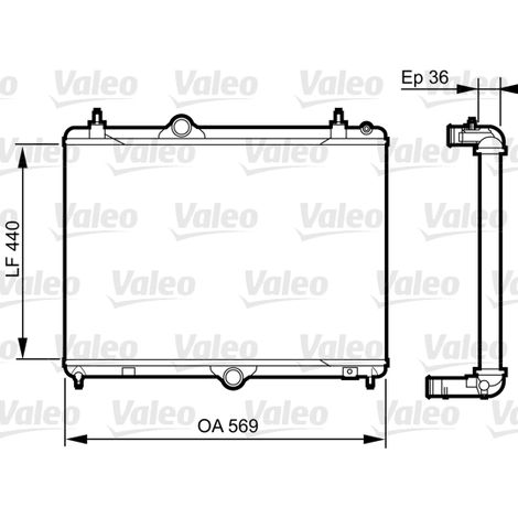 Radiateur, refroidissement du moteur Valeo 735371 CITROËN 1330X2 1333A0