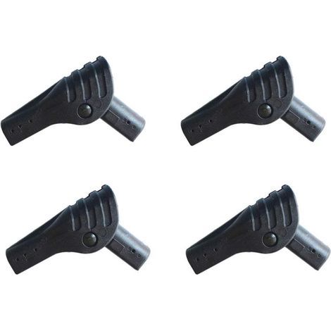 Ensemble de 4 connecteurs de tente pliables, accessoires de camping, connecteurs de poteau de tente portables en plastique, poteau de support DIY pour auvent de tente extérieure, diamètre intérieur de (1/5)