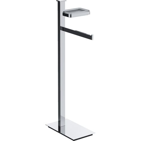 COLOMBO DESIGN Units piantana sx cm 66 con porta sapone e salvietta cromato codice prod: B9102SCR