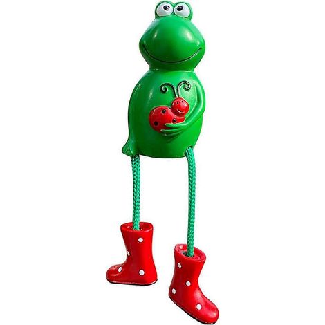 Handgefertigte, tragbare Geschenkidee: Zarte Ornamente aus Kunstharz, hängender Frosch mit Beinen B--