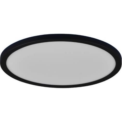 Plafonnier LED 18W AUREO RL télécommande veilleuse rond 29cm noir (1/3)