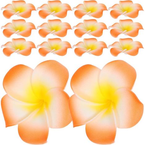 Fleurs Artificielles Hawaïennes Plumeria Décoration Polyvalente Légère en Eva 50pcs Style Réaliste pour Mariage Plage Fête (1/5)