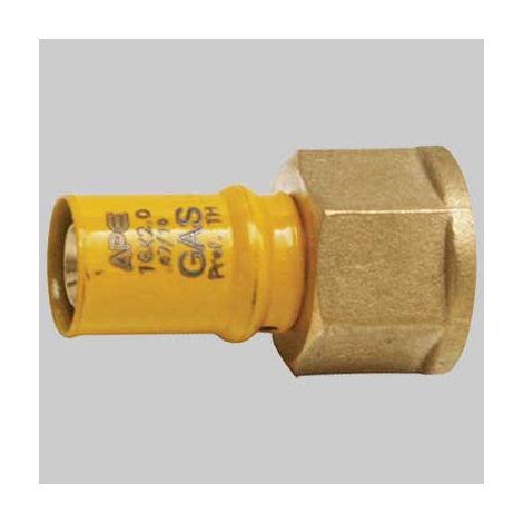 RACCORDO A PRESSARE DIRITTO FEMMINA PER GAS  20 x 1/2     APE RACCORDERIE