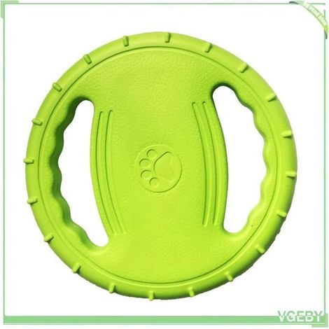 Frisbee pour chien de 20 cm, fabriqué en mousse de qualité alimentaire, flottant et durable avec deux poignées. (1/5)