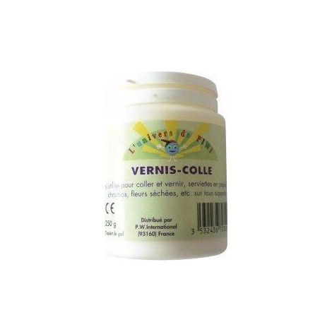 Vernis colle - PW - 250 ml - Transparent - Brillant - Serviettage