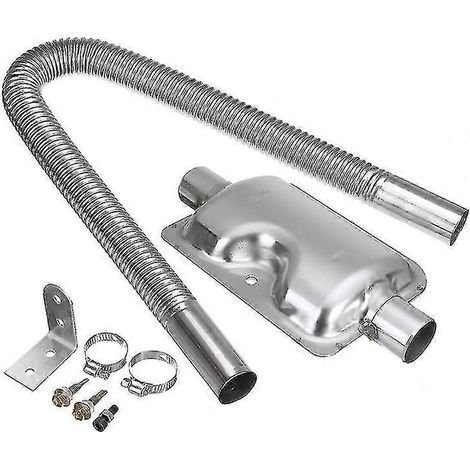 Kit de silencieux de stationnement pour chauffage diesel Eberspächer Propex, comprenant un tuyau d'échappement de 60 cm et un silencieux de 24 mm, en acier inoxydable. (1/5)