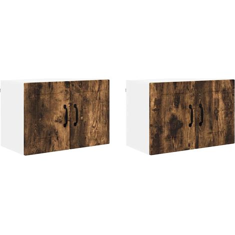 Meuble mural de cuisine,Armoire de cuisine 2 pcs Chêne fumé 60 x 31 x 40 cm CFW71982 (1/5)