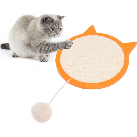 Tapis Sisal pour Chat avec Ventouses Fortes - Tapis de Griffure Protège Meubles - Modèle A - Tapis Sisal ABS 32x29.3cm avec 4 Ventouses (1/5)