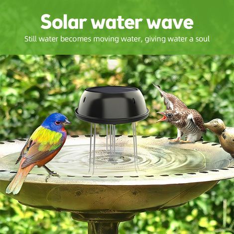 Round solar-powered bird bath agitator, 5V, 0.5W, aerator, garden pond decoration, battery not included (1/5)