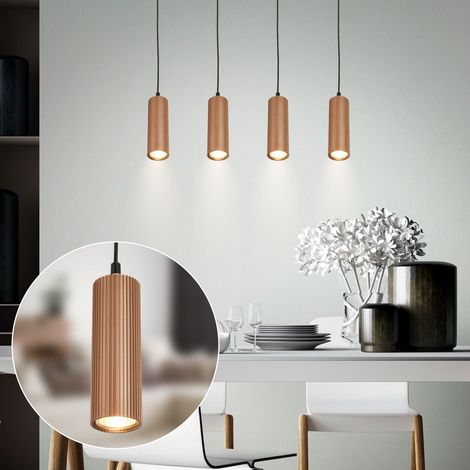 Briloner LED Pendelleuchte Höhenverstellbar 76x120 cm GU10 Fassung max. 9W 4-flammig Coffee-Warm Grey - Hängelampe Esszimmer Esstisch Wohnzimmer (1/5)