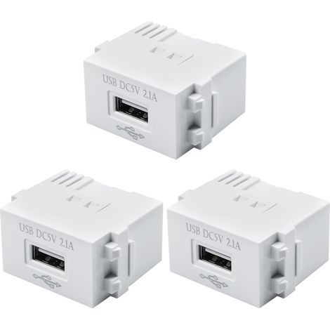 Lot de 3 modules d'alimentation USB : prise 220 V vers transformateur 5 V, prise de charge USB 2,1 A adaptateur de commutation pour smartphones et appareils USB (1/5)