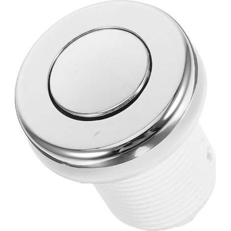 Bouton pneumatique, inox, blanc, pour broyeur de déchets (1/5)