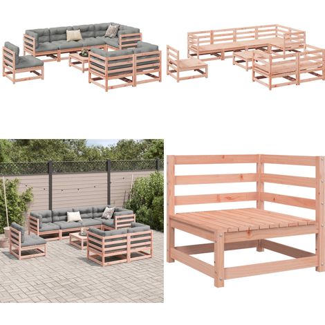 9-tlg. Garten-Sofagarnitur Massivholz Douglasie - Gartensofas - Douglasienholzmöbel - Gartenlounge - Esszimmergarnituren - Gartenmöbelset - Home & Living