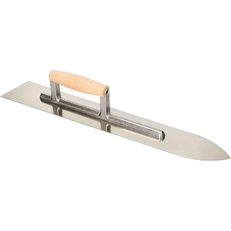 Kotarbau – Lisseur de sol en acier inoxydable 500 mm – Poignée en bois pour confort – Idéal pour lisser sols dans zones difficiles d'accès