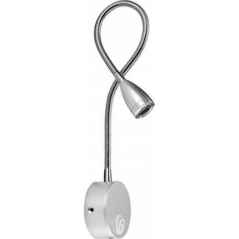 applique murale tuyau led lampe de chevet chambre 3W (blanc chaud-argent) (1/4)