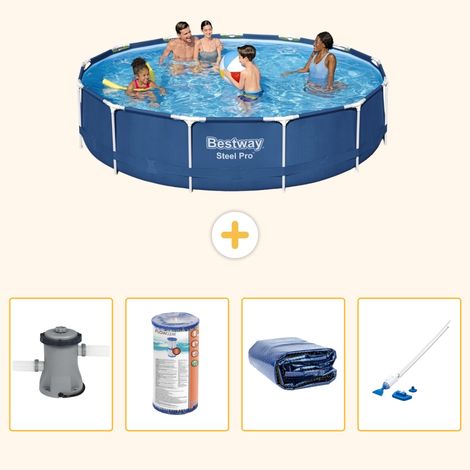 Bestway Bestway Steel Pro Ronde - 396x84 cm - 5-pièces S201 (1/5)