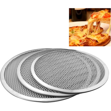 Pizza Screen - Aluminum Alloy Baking Tray - Round Mesh Pan for Pizza and Flatbread - 6 to 16 Inch Diameter - Non-Stick Surface - 1 Piece (1/5)