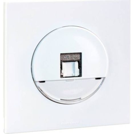 SQUARE prise RJ 45 cat 6 FTP (Gr1) + plaque + griffes BLC EUR'OHM 91125401