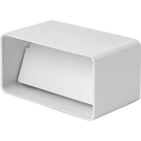 110x55mm Raccord/Connecteur avec Clapet Anti-Retour pour Tuyau Rectangulaire - PVC