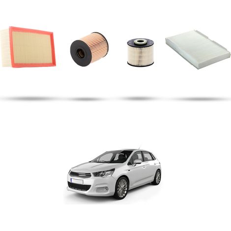 Kit tagliando 4 filtri compatibile con Citroen C4 II 2.0 Bluehdi 120kw dal 2010 (1/5)