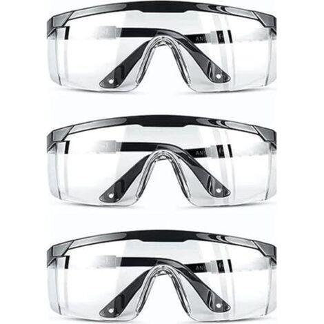 (3 pièces )lunettes de protection antibuée, anti-UV, anti-rayures, adaptées au lieu de travail, construction, bricolage, laboratoire, soudage, chimie (1/5)