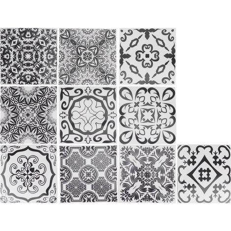 10 Autocollants Adhésifs pour Carrelage Cuisine, Imperméables et Résistants aux Graisses, Décoratifs DIY (1/5)