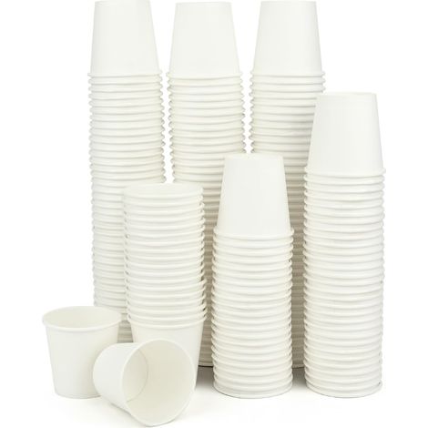 400 Gobelets en Carton Expresso 60ml/2oz, Petits Gobelets de Bain de Bouche de Salle, Gobelets de Dégustation, Gobelets de Fête, Mini Gobelets à Café, Gobelets en Papier pour Café, Boissons à l'Eau (1/5)