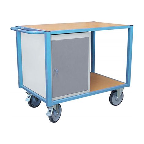 Carrello da lavoro multiuso con 1 armadio - carico max 500 kg - 880002992 (1/4)