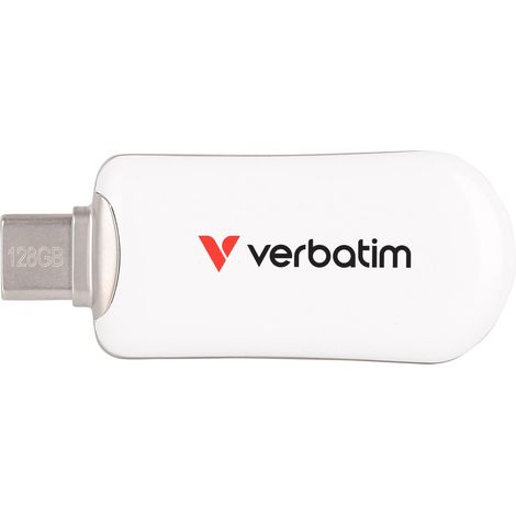 Clé USB-C VERBATIM Plectra 30229 USB 3.2 128 Go blanc