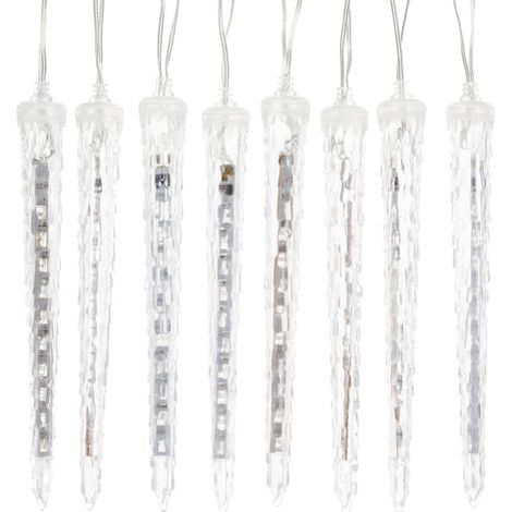Catena ghiaccioli per mensole o soffitto con 80 luci led bianche per decorazioni (1/4)