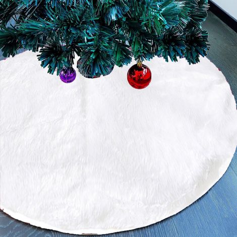 1 Jupe de sapin en peluche,douce et chaude,décoration festive,pour maison,bureau,école (1/5)