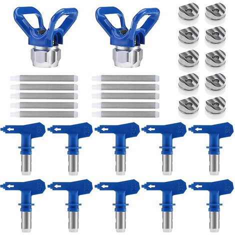 Embouts de pulvérisateur de peinture sans air, embouts réversibles avec filtres/protections pour la pulvérisation sans air (1/5)