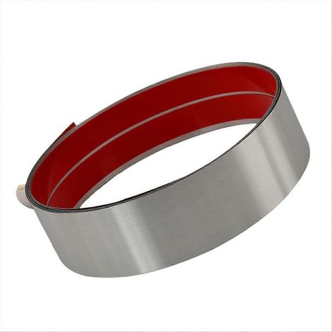 Plaque de protection en acier inoxydable, cache-plinthe adhésif, moulure de finition pour mur, finition argentée pour placard de cuisine (1/5)