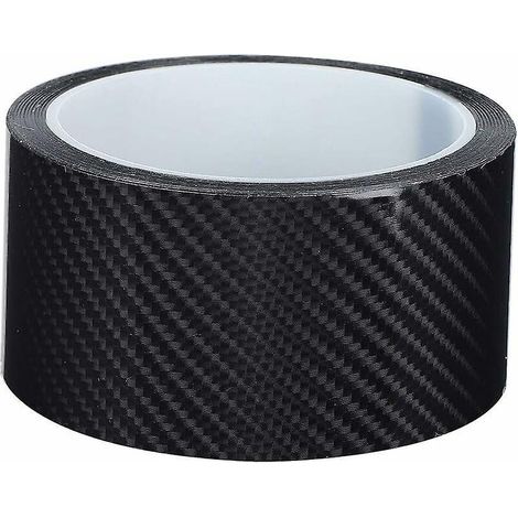 film De Carbone, Protecteur De (7cm3m) Seuil De Garde De Porte De Voiture, Film De Protection De Pare-chocs En Fibre De Carbone Noire, Bande D'au