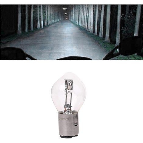 Ampoule de phare LED 12 V 35 W 10 A B35 BA20D pour moto, quad, cyclomoteur et scooter (verre) (1/4)