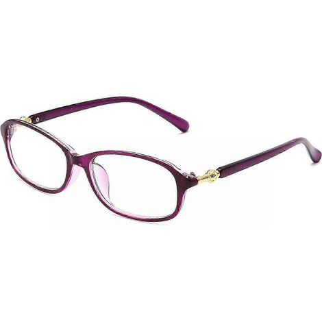 paire de lunettes d'ordinateur anti-lumière bleue, monture en polycarbonate, protection UV, sans correction, bloquant la lumière bleue-Purple