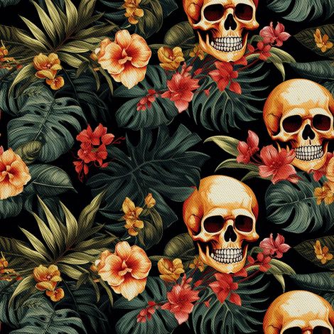 Tela Oxford decorativa para exteriores - Motivo de calavera I DX4515 (1/5)