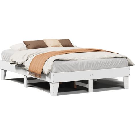 Maison Exclusive - Letto senza Materasso Bianco 140x190 cm Legno Massello di Pino