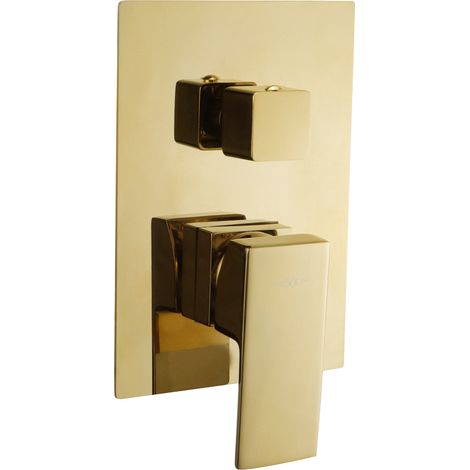 Mexen Uno Unterputz-Badewannenarmatur, gold - 71435-50 (1/2)