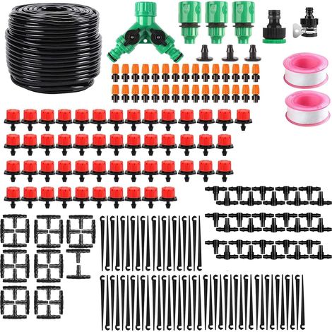 Garden Irrigation System, 212 Pieces Drip Irrigation Kit, Automatic Drip Irrigation Kit with 60 Meter Hose, Automatic Watering Kit for Garden Lawn Greenhouse Plants (1/5)