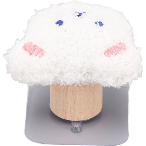 Niedlicher Wandhaken für Kuscheltiere, ideal für Kinderzimmer. Auch als dekorativer Haken für Lätzchen, Taschen und Babyartikel geeignet. Modell 1. (1/5)